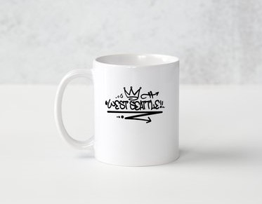Grafitti White Mug